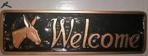 Special Order - Metal House Marker - Donkey Welcome Sign