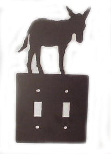 Metal Switchplate - Donkey Double
