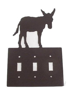 Metal Switchplate - Donkey Triple
