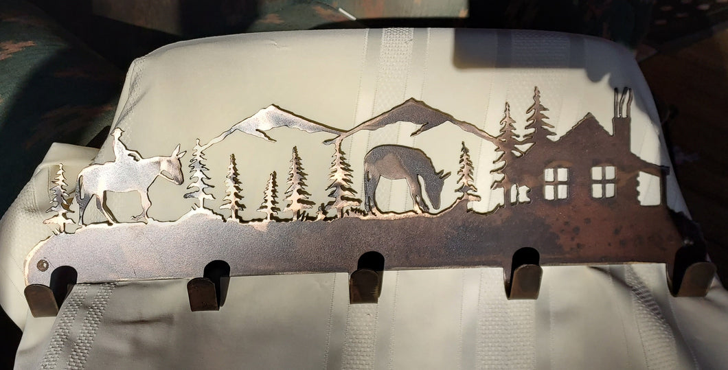 Metal wall hooks - 5 Hook Home Sweet Home