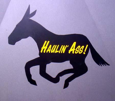 Magnet - Reflective Haulin' Ass  Mule