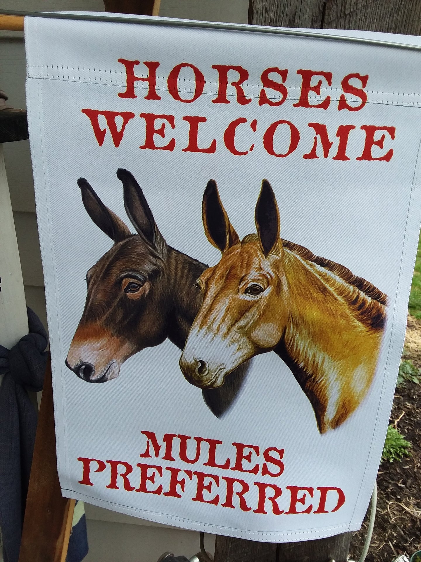 Garden Flag - Mules Preferred