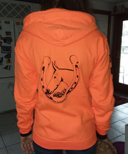 Hoodie - Orange Zip up - Mule