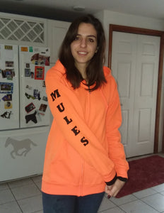 Hoodie - Orange Zip up - Mule