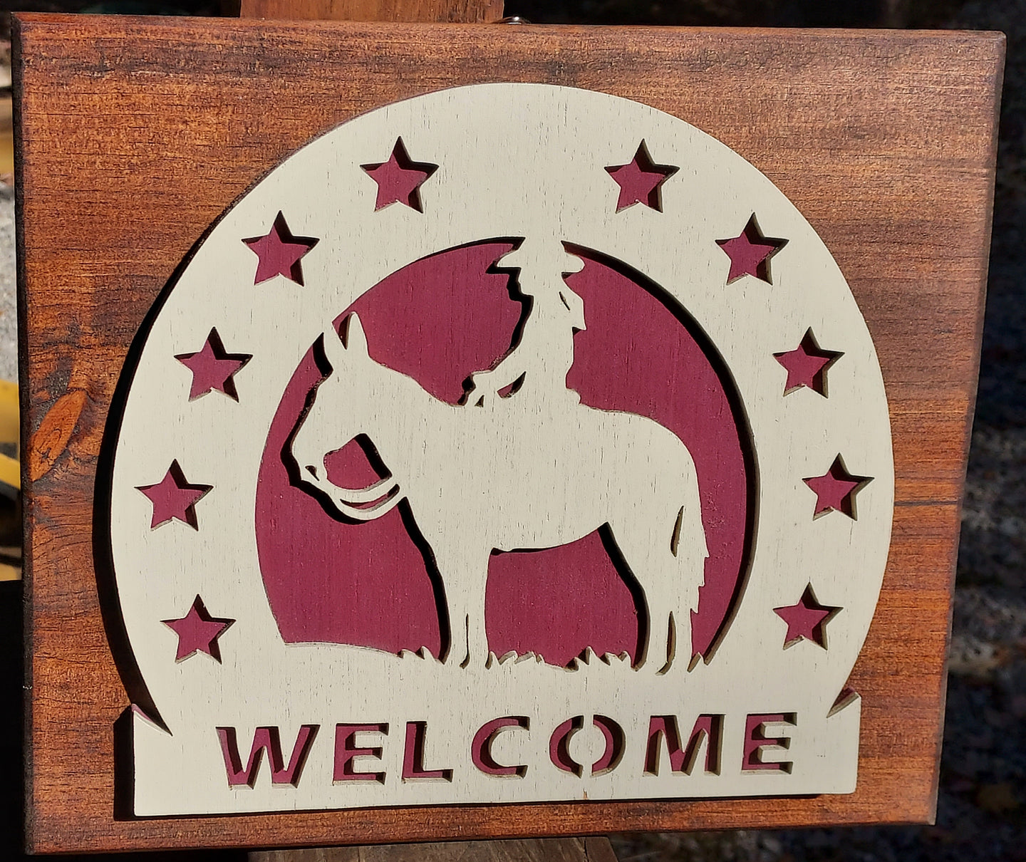 Wood Art - Welcome Rider