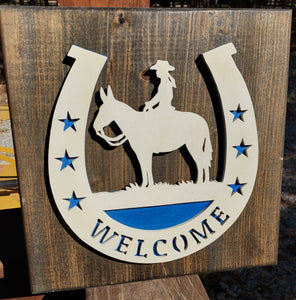 Wood Art - Welcome Rider