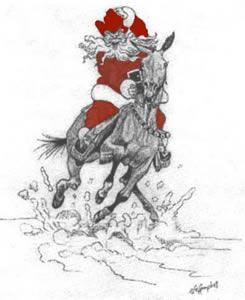 Sweatshirt - Santa riding mule